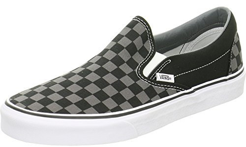 Vans U Classic Slip-on, Baskets mode mixte adulte Noir ((Checkerboard) black/pewter_BPJ) 43 EU