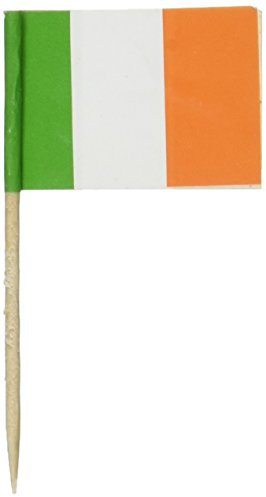 Beistle Plektren mit irischer Flagge, 50 Stück