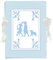 Gräflich Münster'sche Manufaktur GMM Baby Tauf Album - Leporello 15x21cm für 20 Fotos zur Geburt in Seiden Optik, Mini Gästebuch, Tagebuch in hellblau