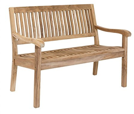 Teakholzbank Kingsbury Bank 65x90x120cm, 75% maschinengefertigt, 25% Handarbeit, ofengetrocknet, aus nachhaltig bewirtschafteten Plantagenbau