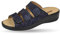 Weeger Orthopädische-Pantolette mit auswechselbarem Fußbett blau metallic Gr. 40