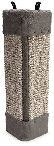 Arquivet Rascador esquinero Gris para Gatos - 12 x 12 x 49 cm, Gris, 5050