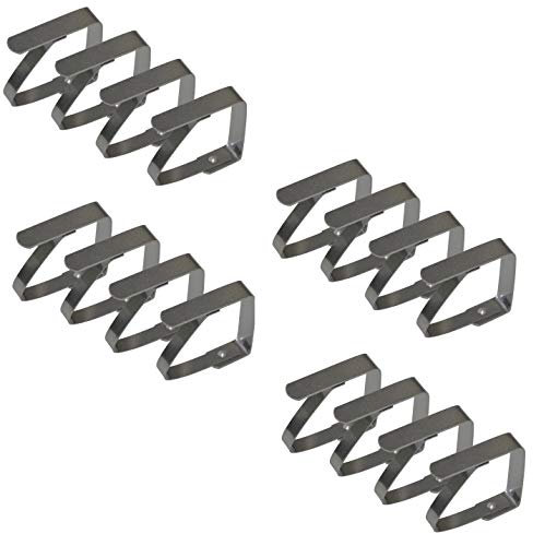 all-around24 16 Stück Tischtuchklammern Tischdeckenhalter Tischdeckenklemme Edelstahl klammern für Tischdecke