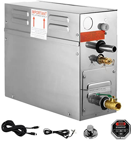 BuoQua 6KW Generatore di Vapore Sauna Home Spa Doccia Generatore di Vapore per Bagno Turco di Piccolo Volume con Controller Digitale