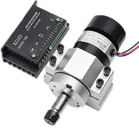 ChaRLes 400W 12000Rpm Er11 Mandrin CNC Moteur À Broche Brushless Avec Contrôleur De Vitesse Du Conducteur Et De Serrage