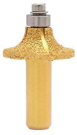 SENRISE Electroplated Diamond Stone Marble Grinding Edge Router Bit, 1/2'' Shank Woodworking Milling Cutter Tool for Marble Granite (1 Pcs, 08)