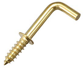 sourcing map 50 Stk. Schraubhaken Deckenhaken Selbstschneidend Einschrauben Haken mit Platte Golden 1