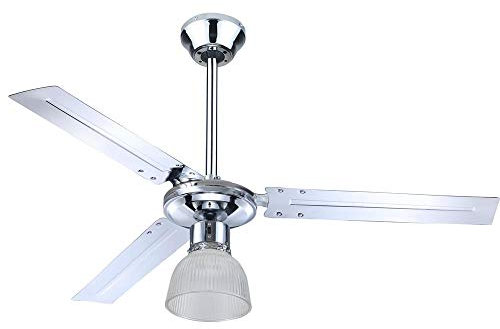 Effe Ventilatore da soffitto 4 Pale con Telecomando, Diametro 122cm, portalampade, 3 velocità
