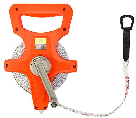 QWORK Bandmaß Fiberglas, Rollmassband, 30M /100 FT, Doppelseitig