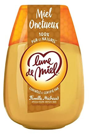 LUNE DE MIEL - Miel Onctueux Pot Souple 340G - Lot De 3