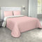 Corredocasa Trapuntino Copriletto Trapuntato Primaverile Bicolore Doubleface per Letto Matrimoniale 2 Piazze (Rosa/Panna)