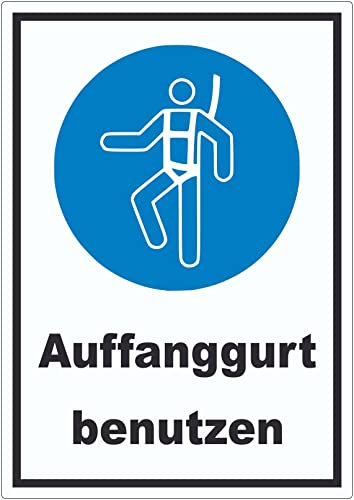 Auffanggurt benutzen Aufkleber A3 (297x420mm)