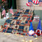 Patriotische Wichteldecke mit USA-Flagge, Überwurfdecke, Retro-Karo, weiche Flanell-Fleece-Komfortdecke, kariert, amerikanisches Thema 4. Juli, gemütlich, warmer Bettbezug für Sofa, Stuhl, 127x152 cm