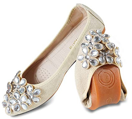 MACHSWON Womens Ballet Flat Black Pumps Ladies Bride Dolly Ballerina with Sparkly Rhinestone Work Office Formal Comfort Pointed Toe Slip On Wedding Flats Shoes(Blue, Size 7)