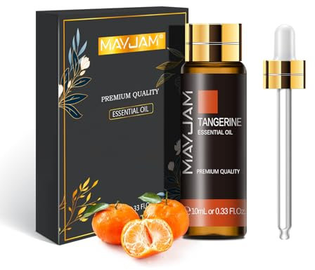 MAYJAM Huile Essentielle de Mandarine 10ML de Haute Qualité pour Diffuseur, Humidificateur, DIY, Home, Wardrobes