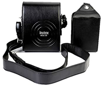 AFGRAPHIC Retro Camera Case Bag Black PU Leather Protective Cover Case for Fujifilm Instax Mini 90 Instant Camera