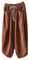 FTCayanz Damen Weite Baggy Haremshose Freizeithose Sommer Baumwolle Lockere Palazzo Hosen mit Taschen Orange 2XL