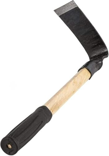 Unibos | Garden Digging Hoe with Rubber Grip Handle | Weeding Garden Soil Digging | Lawn Landscaping | Hand Hoe for Loosening and Aerating Soil | 43cm
