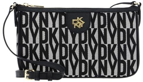 DKNY Women's Bryant Crossbody, Black Logo/Black