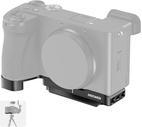 NEEWER Piastra Base della Fotocamera A6700, Piastra di Montaggio Inferiore, Base Arca QR, Cold Shoe, Fori di Posizionamento 3/8, Compatibile con Sony Alpha 6700 DJI RS RSC 2 3 Pro Gimbal, CA049