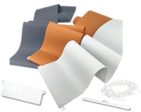time4blinds - Ersatzlamellen für Vertikaljalousien - Set enthält 1 Lamelle, Gewicht, Aufhänger und untere Kette - Breite 127 mm - Länge 1330 mm - Schwarz