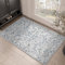 TOPICK FußMatte 60x90cm Blau Teppich Vintage Fussmatte Eingangsmatte Faltbar Dünner Waschbar Blumendruck Teppich Rutschfester für Haustür, Eingangs, Patio, Flur