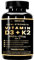 Clean Vitamin D3 K2 -No Binders, No Cracking Agents- High Strength Vitamin D3 4000 IU & K2 MK7 200μg – 4 Month Supply of Easy to Swallow Vitamin D Capsules – Vegetarian D 3 and K 2 Vitamin Supplement