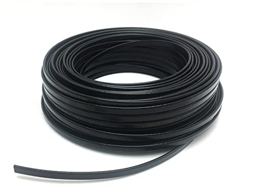 WUDOLI Protection cable Self Regulating Heating Cable for Water Pipe Freeze Protection, Snow Melting Warm Floor Cable, 50m 8mm Width 20W/m earth wire