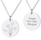 INBLUE Personalisierte Gravierte Geburt Blume Disc Halskette für Damen Gravierte Text Edelstahl Runde Anhänger Kombinierte Geburt Blume Strauß Halskette Zierliche Schmuck Geschenk für Geburtstag - A2