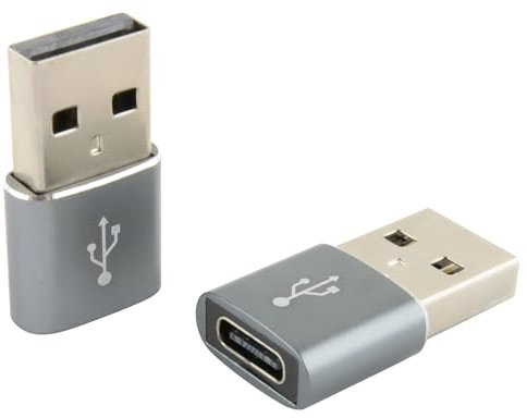 SeKi USB C Adapter, USB-C Buchse auf USB A Stecker, 2er Pack, Ladegerät Adapter für passend für iPhone 12 13 14 15 Pro Max, Ipad 10 11 Mini Air 5, Apple Watch 7 8 9, Galaxy S21 S22 S23 S24 A54 Plus