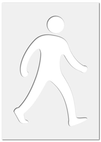 Pedestrian Sign- Large Walking Man Template - Pedestrian Icon Sign Making Stencil (Large)