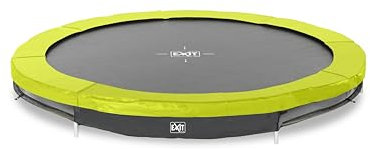 EXIT Toys Silhouette Sports Bodentrampolin - ø244cm - Rundes Inground Gartentrampolin Outdoor - für Personen ab 14 Jahren - Mit Fußschutzsystem - Sicherer Einstieg - Gute Sprungkraft - Grün