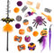 Speedy Panther 22 Pcs Cat Toys for Indoor Cats, Teaser Wand Toy, Halloween Kitten Toy, Interactive Cat Wand Toys with Spring, Mouse and Plush Ball