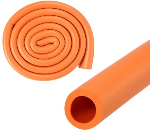 M METERXITY Rohrisolierung Schaumstoffrohr, 22mm 7/8 ID 32mm OD 1m Länge, Weicher Flexibler Schaumstoffschlauch Rohrisolierung für Griffunterstützung/Gitarrenständer/ [Orange]