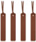 4 Pack Leder Lesezeichen Retro Personalisiert für Männer Seitenmarker für Frauen, Buchliebhaber, Leser und Schriftsteller (Braun)