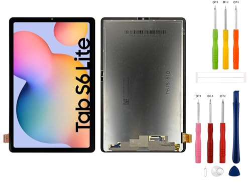 SwarKing LCD Display kompatibel mit Galaxy Tab S6 Lite 2024 SM-P620 SM-P625 P620 P625 (Schwarz mit Rahmen) Ersatzteile mit kostenlosen Werkzeugen