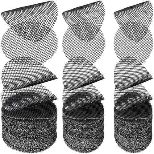 HoAhaMay 150 Stück Blumentopfgitter, Kunststoffgitter Bonsai Zubehör, Blumentopf Drainagegitter, rundes Blumentopfgitter, Gartenarbeit Blumentopflochgitter für Bonsai Töpfe, verhindern Bodenerosion
