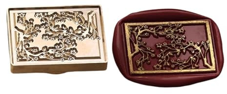 Whltzf Vintage Scrapbooking Seal Stamp Head Mit Regenschirm Fischblumen Herzmuster Für Karteneinladung Journal Scrapbooking Vintage Seal Stempel