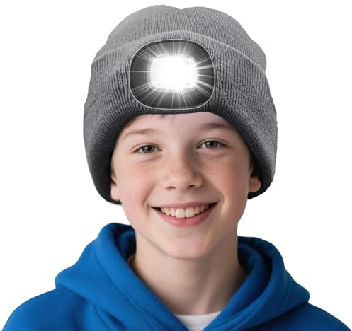 AWSOLAR LED Licht Mütze für Winter Warme