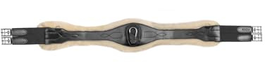 WALDHAUSEN Ledersattelgurt mit ECO Wool, schwarz, 140 cm