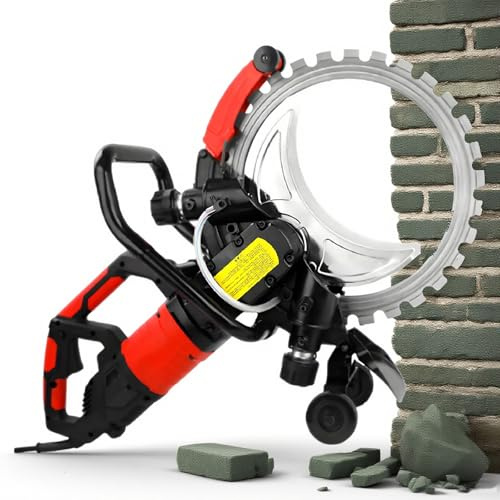 Beachtiful Sierra Eléctrica para Hormigón con 2 Hojas, Sierra Toroidal para Cortar Hormigón, Suministro de Agua, Profundidad de Corte de 30 cm (12), Sierra de Anillo para Ranurar Ladrillos. 8980W