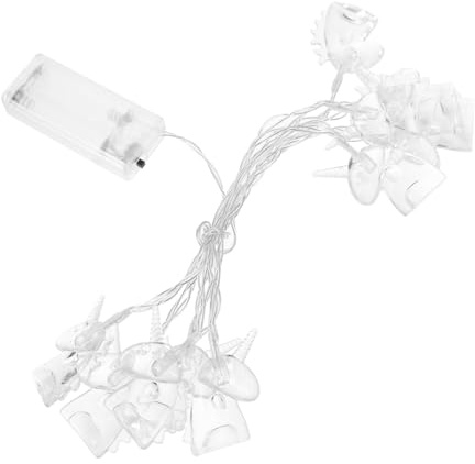 WEKADRIN LED Lichterkette Einhornmotiv 1,5m Batteriebetrieben Farbig Dekoration Party Schlafzimmer Festival