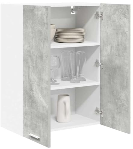 vidaXL Hängeschrank Betongrau 60 x 31 x 80 cm Holzwerkstoff