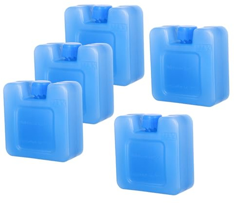 ORFOFE Lot de 5 Pains de Glace Réutilisables pour Ventilateur D’Air Blocs Réfrigérants Étanches en Gel Petits Formats pour Refroidisseur D’Air Portable pour Pique-Niques et