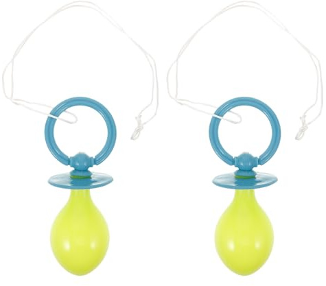 Healeved Jumbo Pacifier Fake No Unpleasant Odors Novelty Costume Accessory for Adults 2pcs Lightweight Plastic for Halloween and Cosplay Party Decorations
