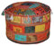 Dekorativer Designer-Traditioneller indischer Wandbehang mit Zari, Pailletten, Stickerei und Old Sari Patchwork, 152 x 102 cm Beige