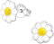 Laimons Kids Gänseblume Ohrstecker für Mädchen - Sterling Silber 925, Blume Weiß & Gelb, 7mm