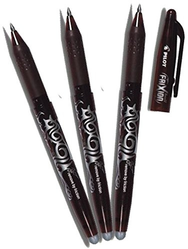 Pilot Frixion Tintenroller (radierbar) 3 Stück Conipa-Set | Verschiedene Farben zur Auswahl (Braun)