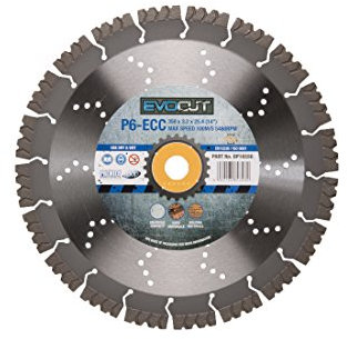 Premier Diamond DP16556 P6-ECC EVOCUT Blade for Concrete and Reinforced Concrete, Silver, 350 x 25.4 mm