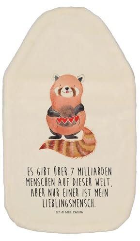 Mr. & Mrs. Panda Wärmflasche Roter Panda - Geschenk, Kleine Wärmflasche, lustige Sprüche, Gute Laune, Kinderwärmflasche, Tiermotive, Körnerkissen,
